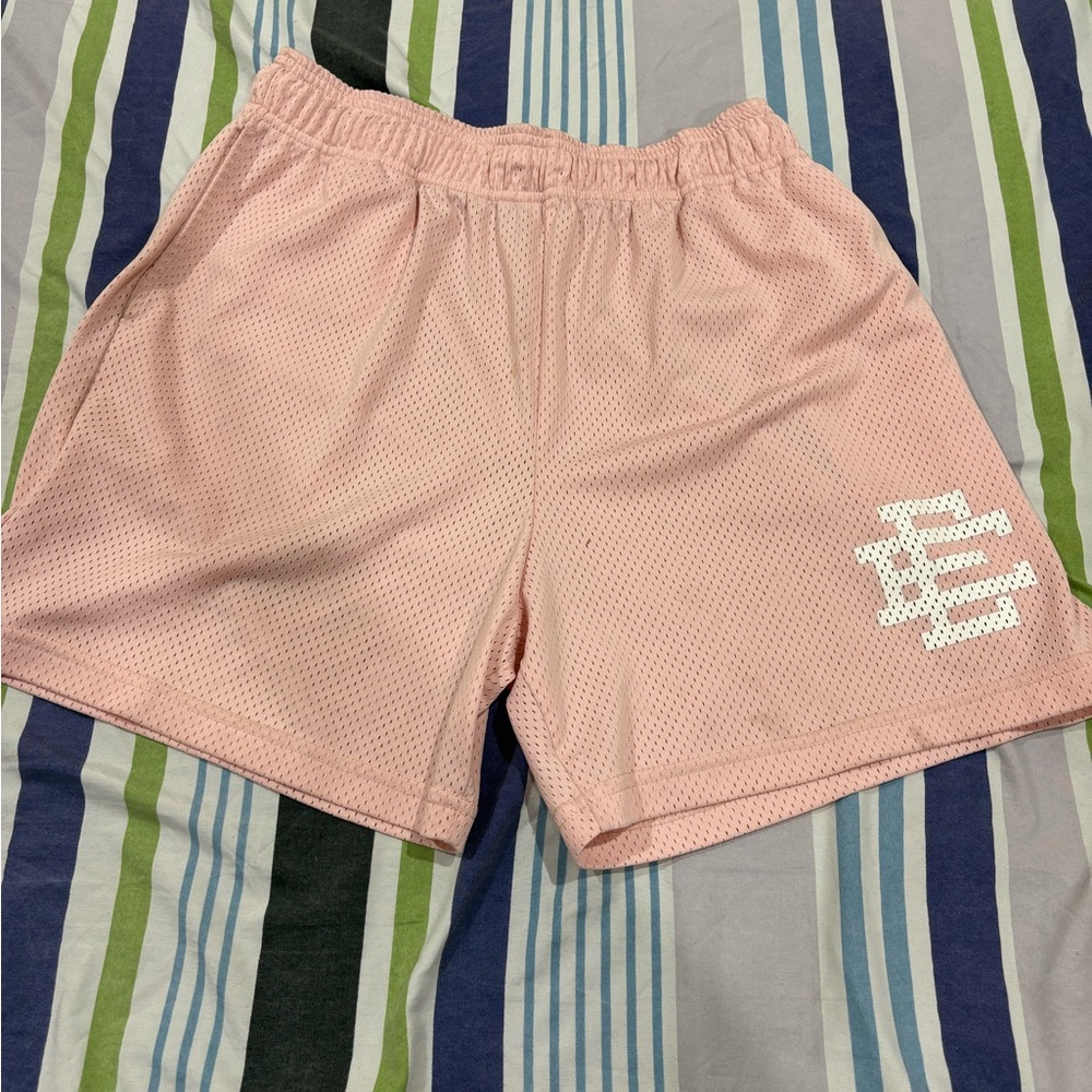 Eric Emanuel Pink Mesh Athletic Shorts